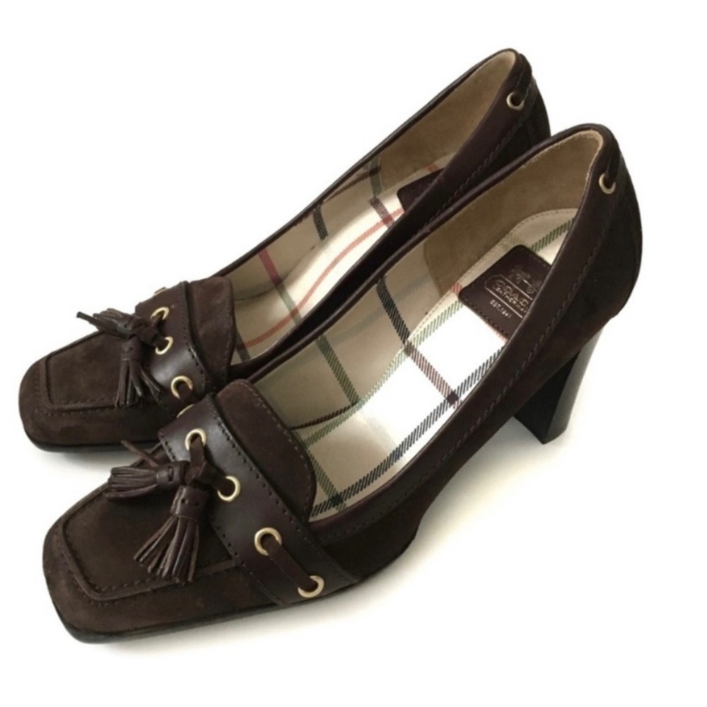 Coach Kirsty Italian Leather Suede Heels